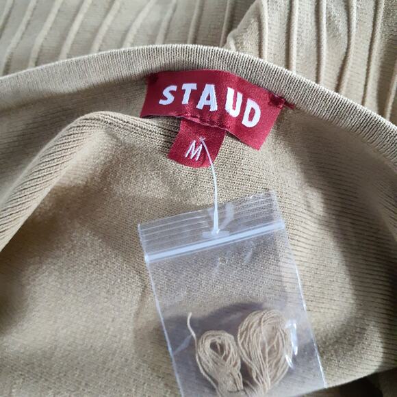 Staud Knitted Tan Artistry Maxi Size M Dress NWT - Picture 4 of 5